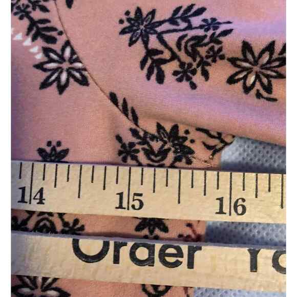 Pink Rose Tunic Trapeze Dress Small Women Dark Pink Floral Bell Sleeves Y2KStyle - Picture 10 of 13